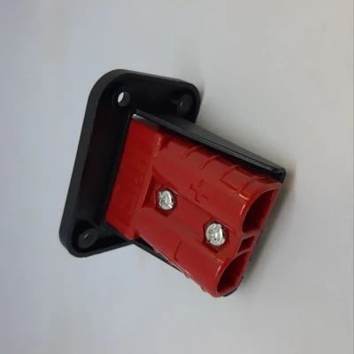 Flush Mount 50A Anderson Plug Mounting Bracket Panel Red